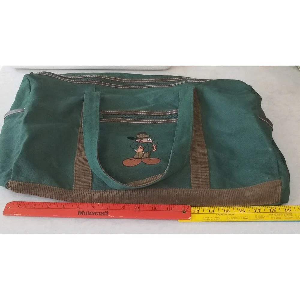 vintage Disney Mickey Unlimited mickey duffle green - Picture 10 of 12